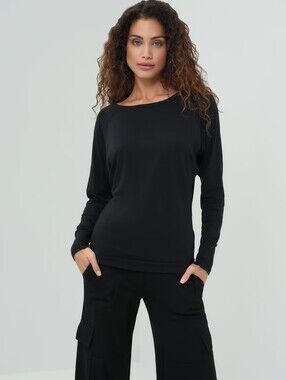 ANATOMIE Women's XS Black Aurora Raglan shirt Top New